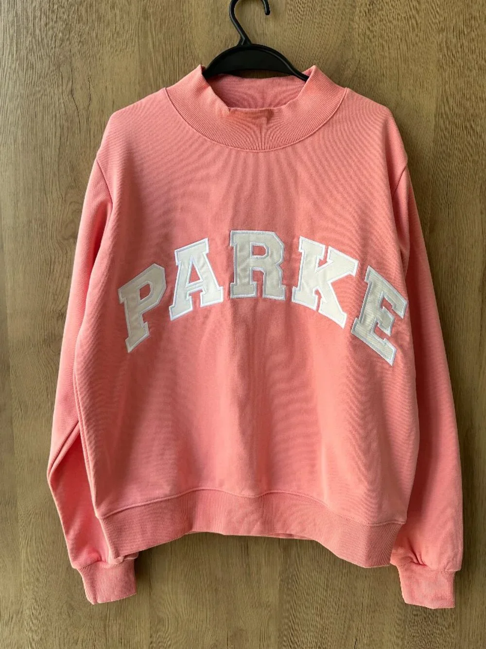 PARKE Varsity Letter Mock Neck Sweatshirt